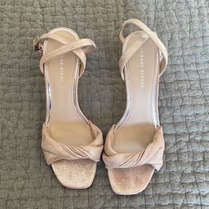 Etienne Aigner Gold Peep Toe Heel